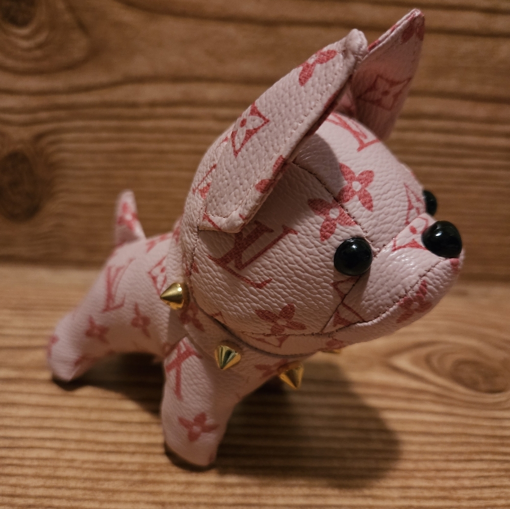 Pink Frenchie dog bag charm/keychain Designer Inspired - Picture 4 of 8